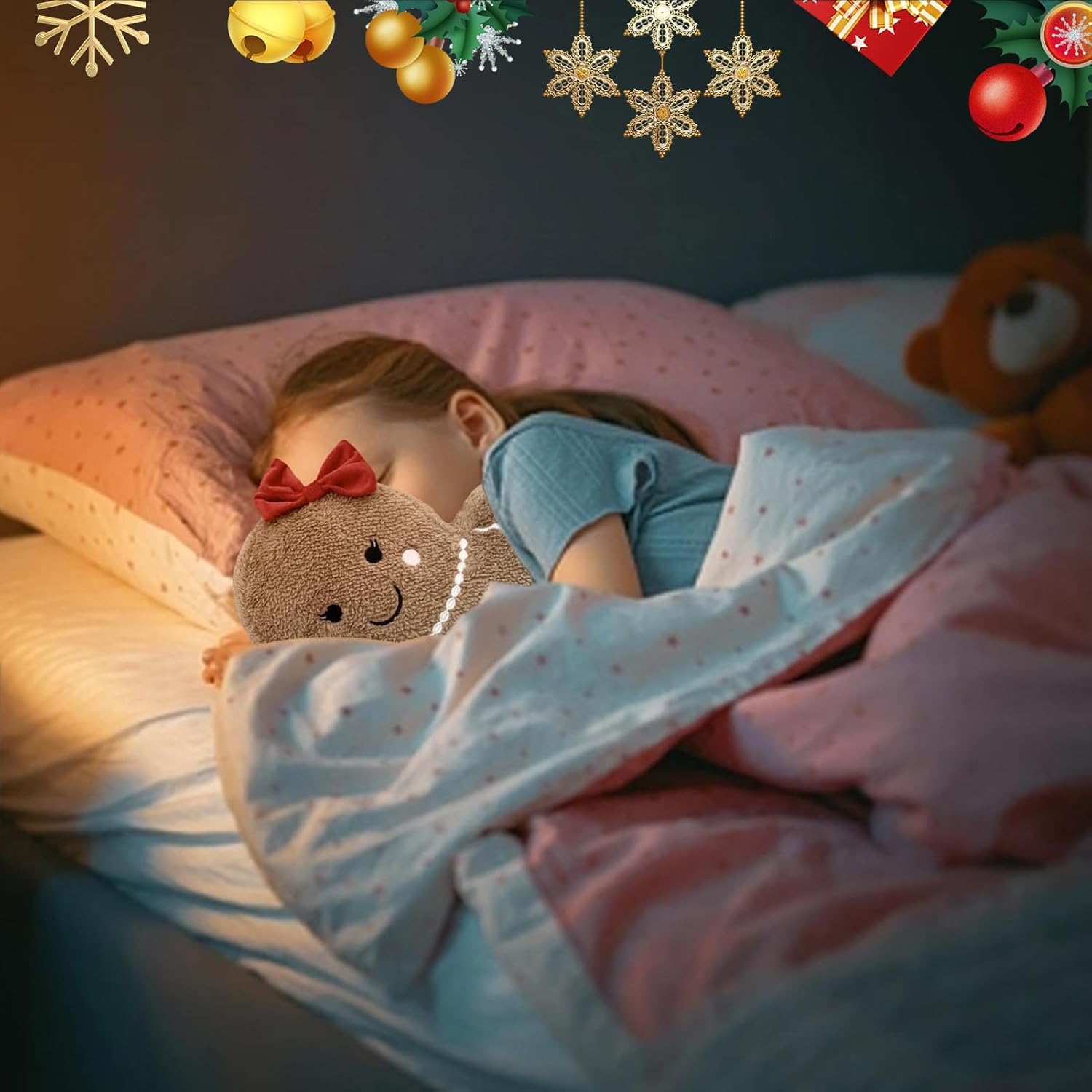 ジンジャーブレッド クッション,かわいい やわらかい クッキー型